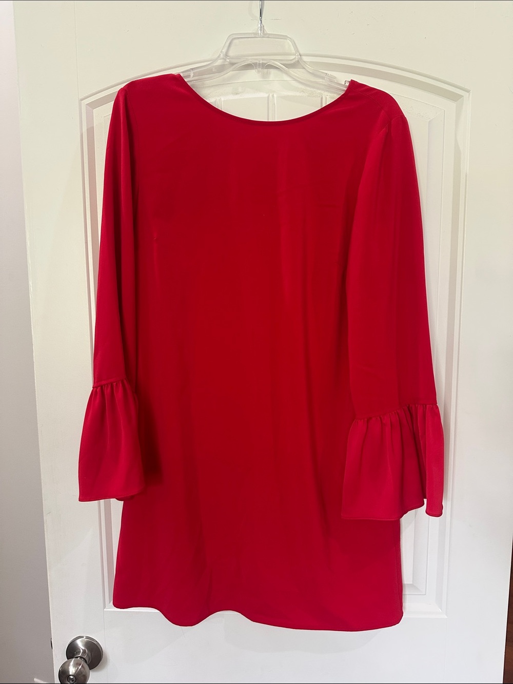 Red Bell Sleeve Women's Top